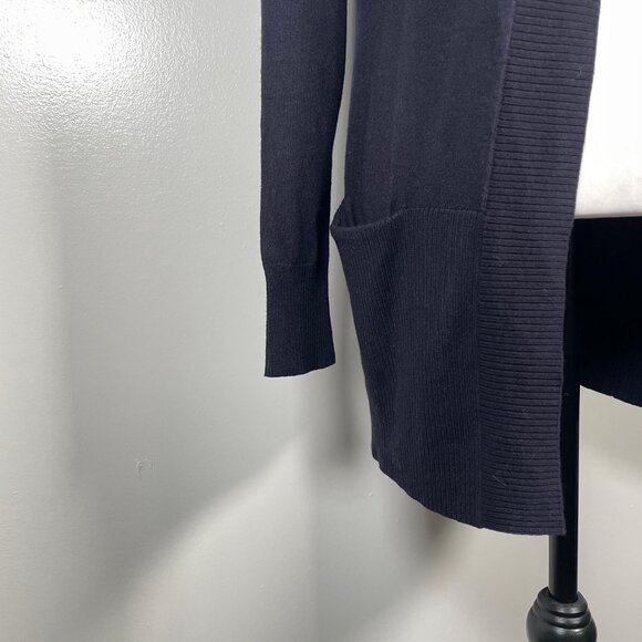 Premise Studio Black Shawl Neck Open Front Soft Knit Long Sleeve Cardigan S - Picture 5 of 13